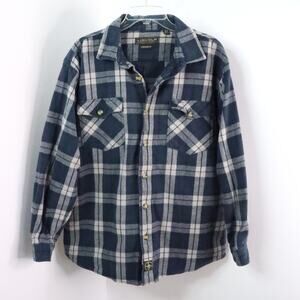 Lincoln Outfitters Mens XL Foreman Fit Plaid Heavy Flannel Button-Up Work Shirt